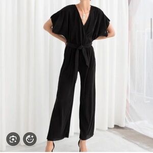 & Other Stories Black Wide-Leg Jumpsuit